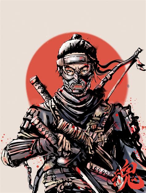 This is also true for Ghost of Tsushima. . Jin sakai fanart